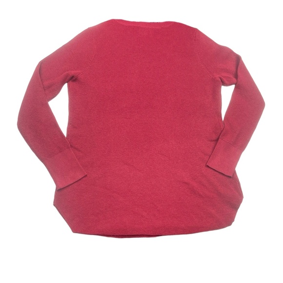 Natural Reflections Sweater Size M Bright Rose Ribbed Tunic Cozy Casual - Picture 11 of 11